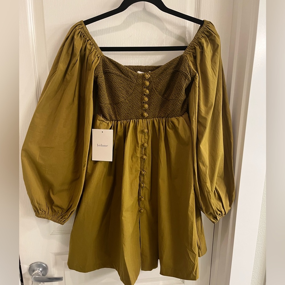 Böhme chartreuse dress BRAND NEW!! Never worn w/tags still on size: small
